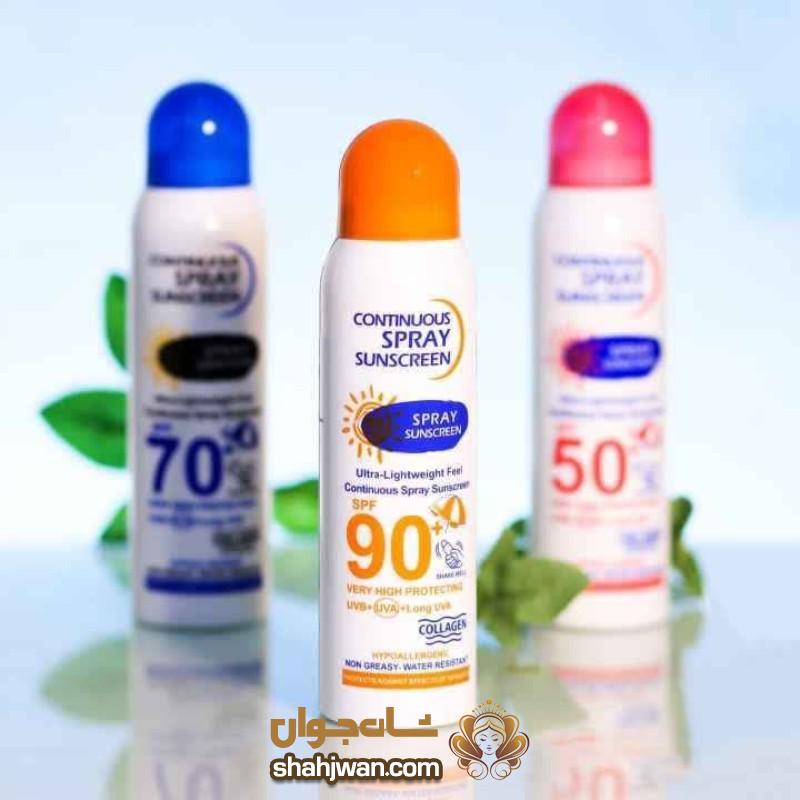 اسپری سفیدکننده و ضدآفتاب صورت و بدن وکالی spf50